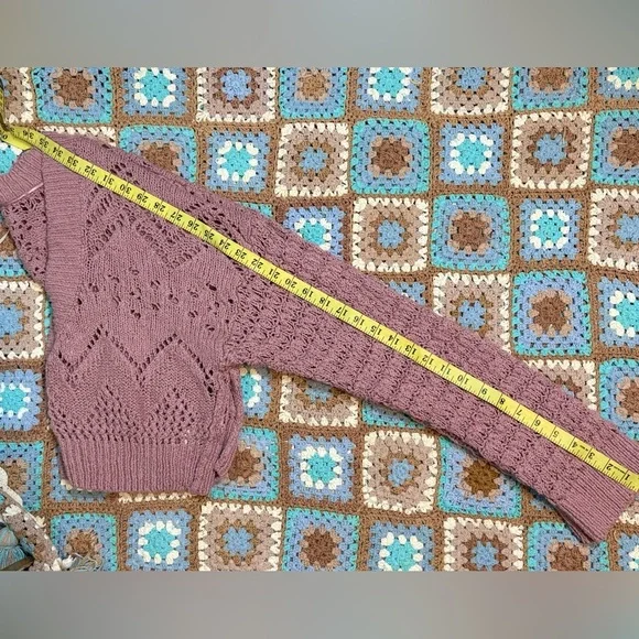 Free People Cropped Chloe Cardigan Medium Pressed Flowers - Picture 6 of 13